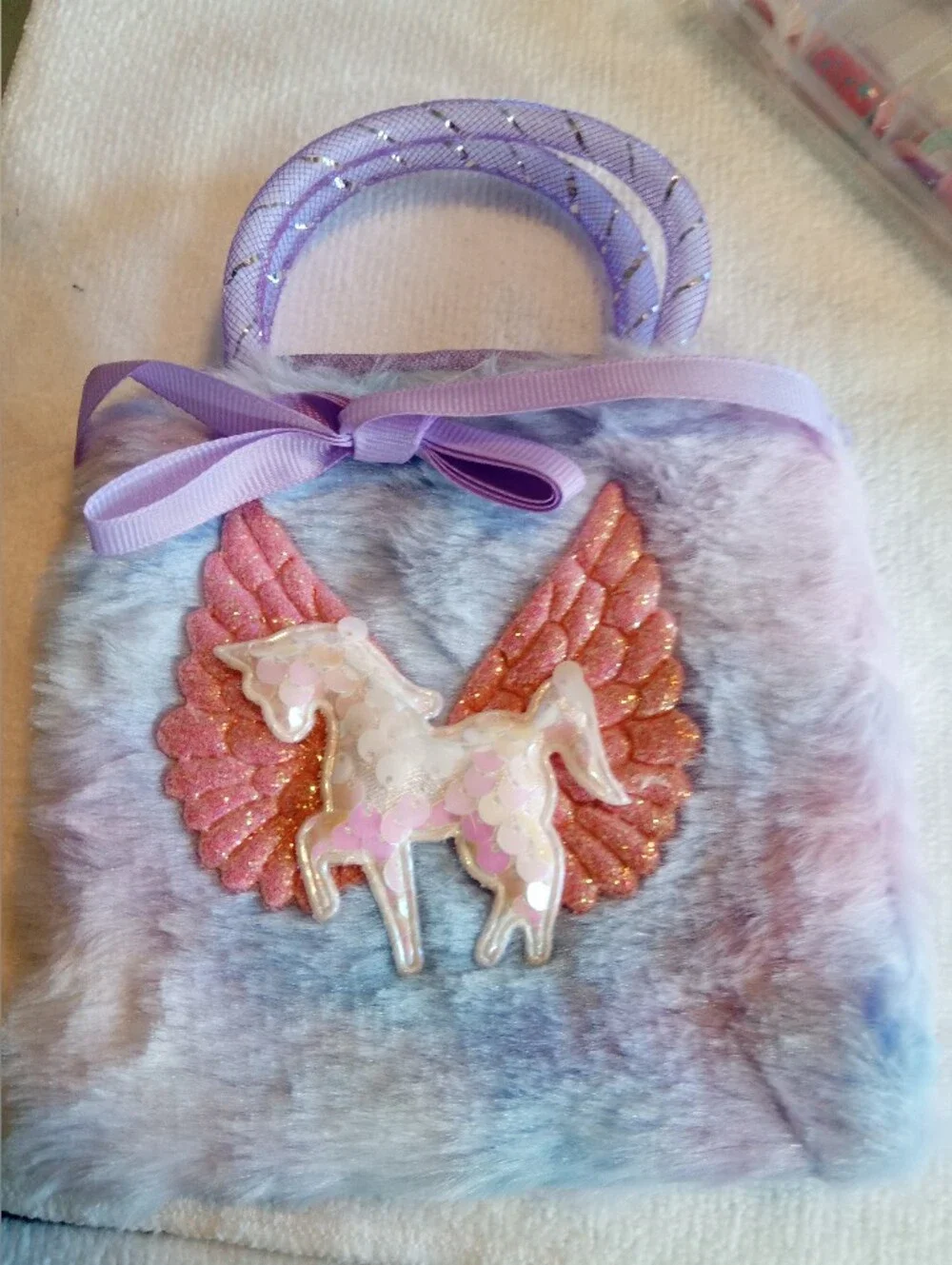 Girls Fun Set: Unicorn Purse,  Rings, Hello Kitty Book/Pen, Fingernails